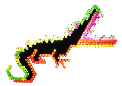 Lite Brite alligator - courtesy of superradnow.files.wordpress.com